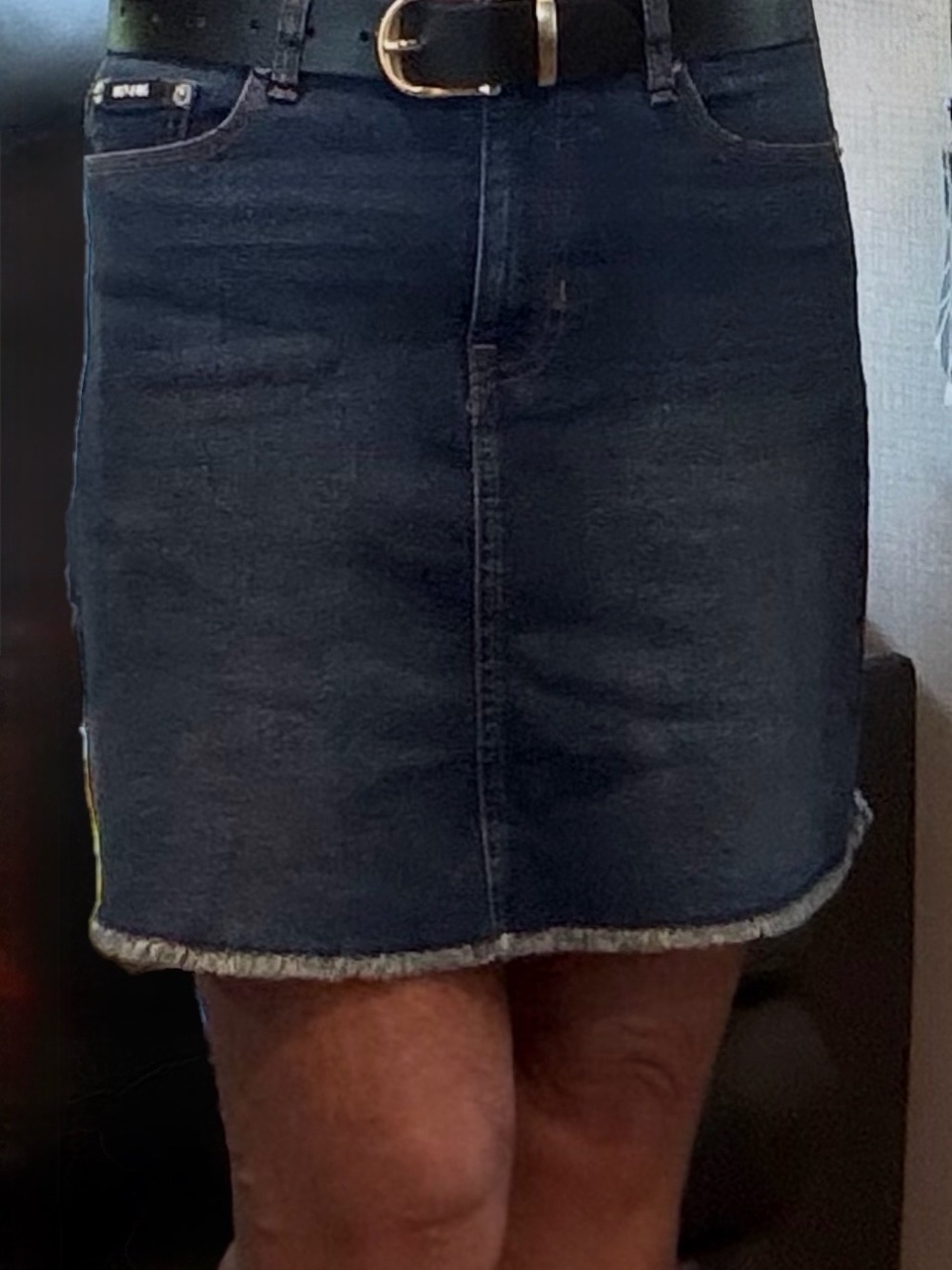 DKNY Indigo Denim Mini Skirt